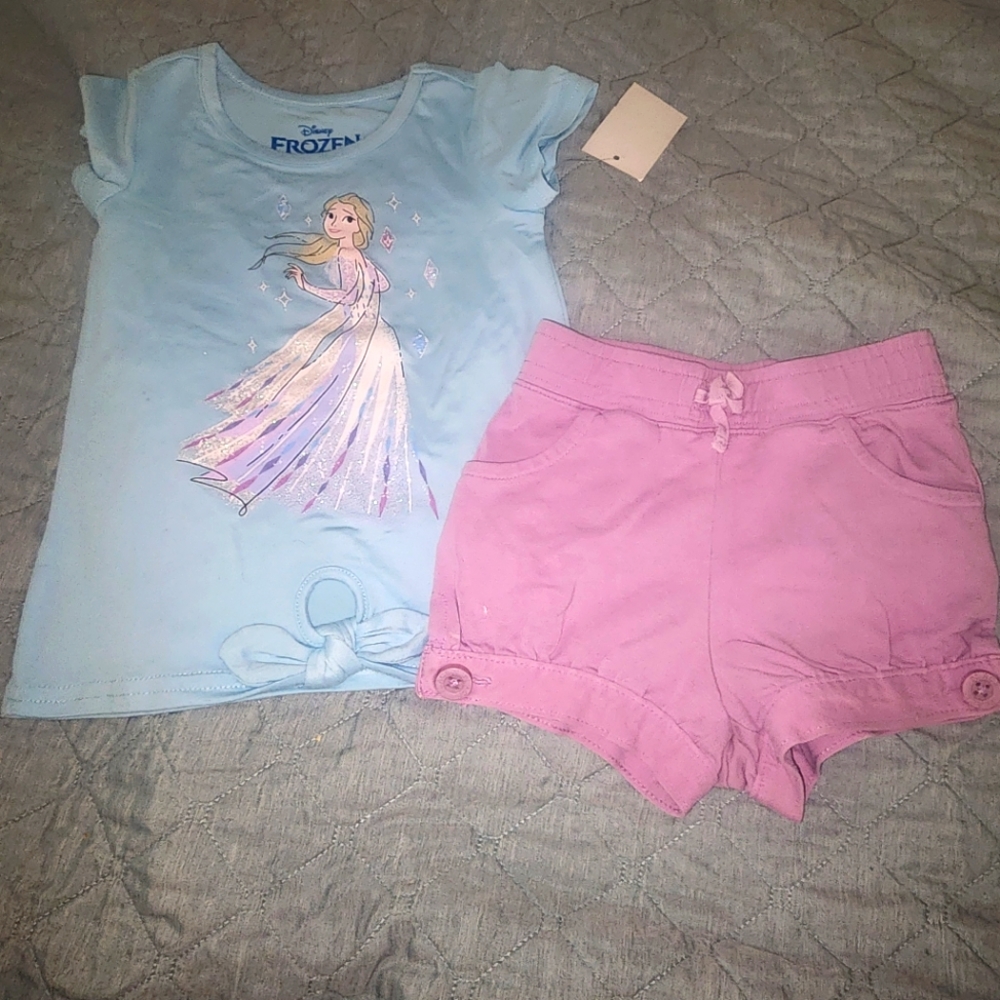 Nwt 2T Disney Frozen Elsa summer outfit